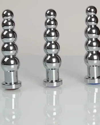 Heavy Duty Metal Anal Plug With 4 Beads Prostate Massage Butt Plug