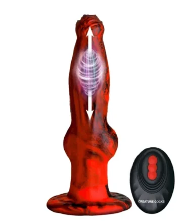 ? Hell Wolf 8.7 Thrusting & Vibrating Dog Knot Dildo w/ Suction Cup