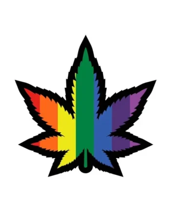 Hella Raw Rainbow Marijuana Leaf Pin