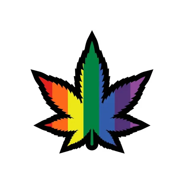 Hella Raw Rainbow Marijuana Leaf Pin