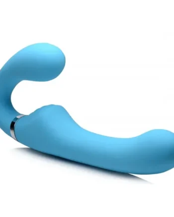 Hella Raw Strap U Mighty Rider 10x Vibrating Strapless Strap-on Blue