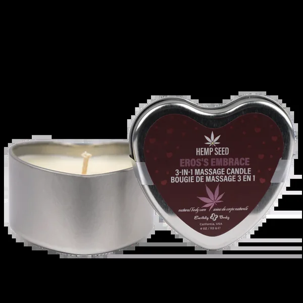 Hemp Seed 3 in 1 Massage Candle Ero's Embrace 4oz by Earthly Body