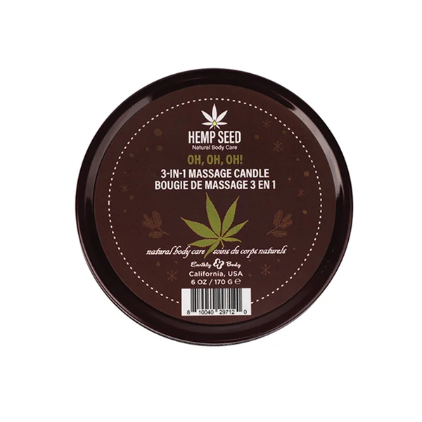 HEMP SEED 3-IN-1 MASSAGE CANDLE OH OH OH 6OZ