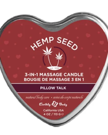 Hemp Seed 3-in-1 Massage Candle - Pillow Talk - 4 Oz