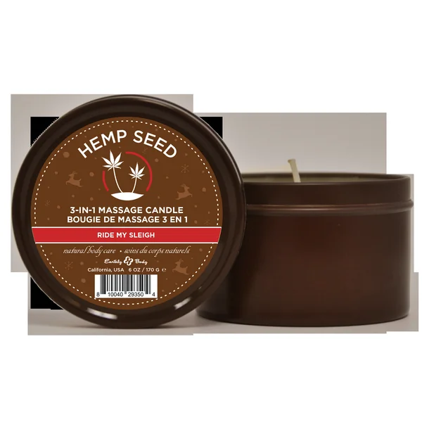 Hemp Seed 3-in-1 Massage Candle Ride My Sleigh 6oz/ 170 G