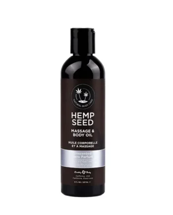 Hemp Seed Massage & Body Oil – Unscented – 237 ml Bottle