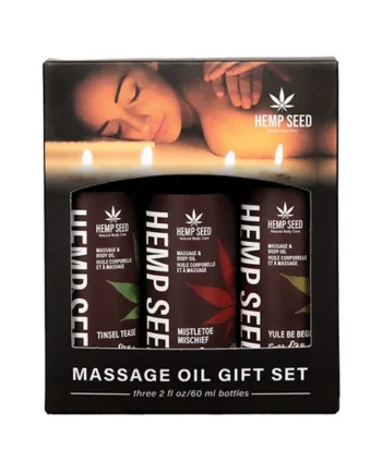 HEMP SEED MASSAGE OIL TRIO GIFT SET 2OZ