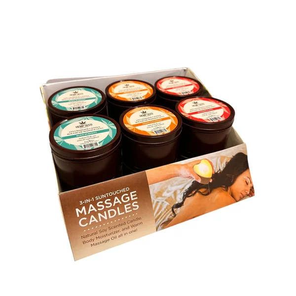 HEMP SEED SUMMER 2025 CANDLE DISPLAY 12PC + TESTER