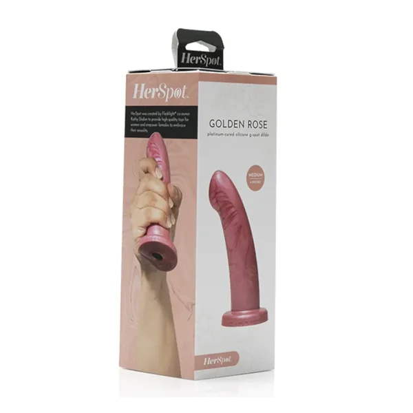 HerSpot “Golden Rose” Dildo -Medium