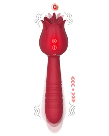 HGOD III Tongue licking telescopic vibrator G spot sex massager
