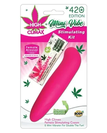 High Climax Mini Vibe Stimulating Kit w/Hemp Seed Oil – Pink