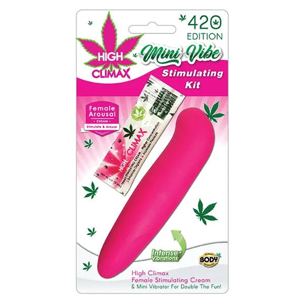 High Climax Mini Vibe Stimulating Kit w/Hemp Seed Oil – Pink