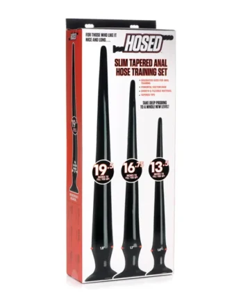Hosed Slim Tapered Anal Hose Trainer Kit – Set of 3