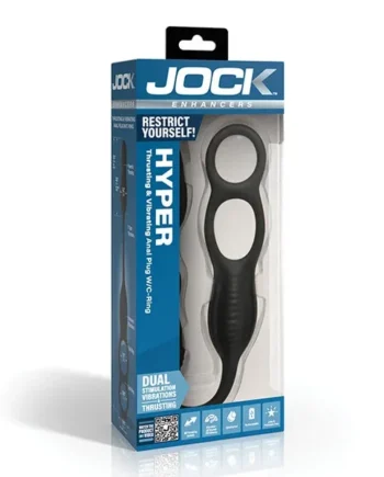 Hyper Thrusting and Vibrating Anal Plug w/C-Ring