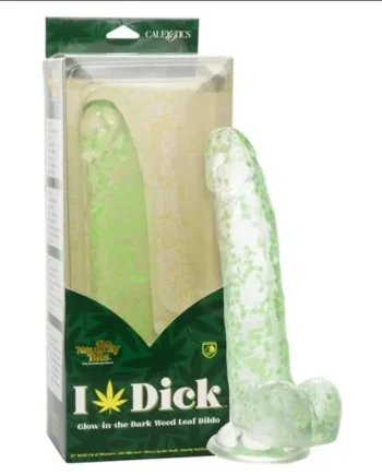 I “Pot Leaf” Dick Glow In The Dark Dildo