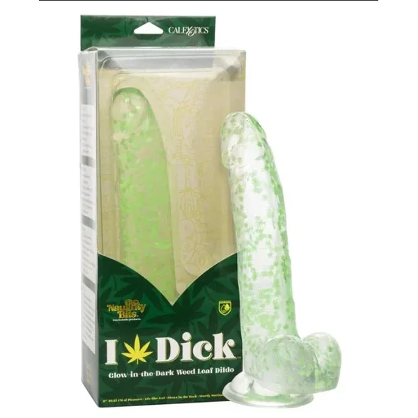 I “Pot Leaf” Dick Glow In The Dark Dildo