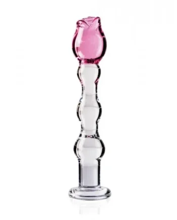 Icicles No.12 Pink Clear Glass Wand