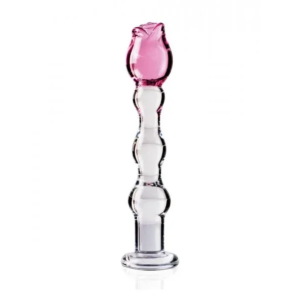 Icicles No.12 Pink Clear Glass Wand