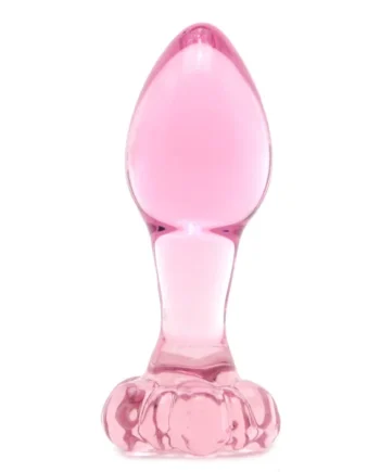 Icicles No. 48 Hand Blown Glass Butt Plug in Pink