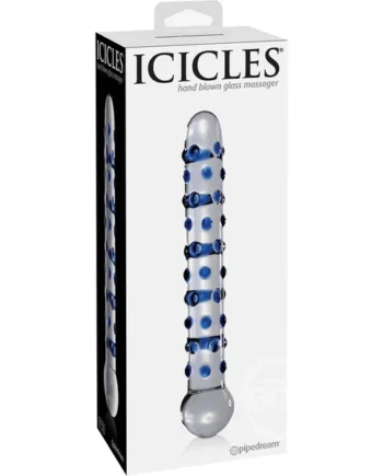 Icicles No 50 Textured Glass Probe – Clear/Blue