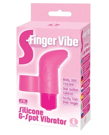 Icon Brands - S-Finger Vibe Silicone G-Spot Vibrator - Pink