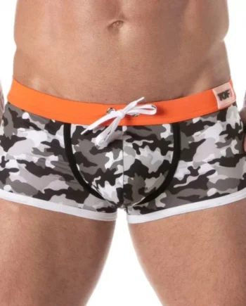 Iconic Swim Trunks – Grey Camouflage – Size : S