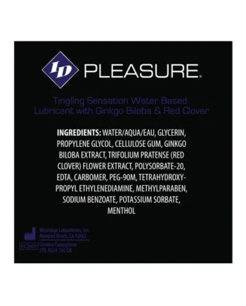 ID Pleasure Waterbased Tingling Lubricant – 8.5 oz Flip Cap Bottle