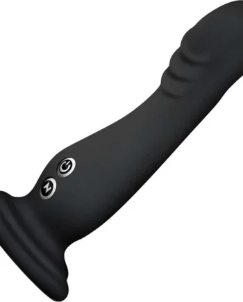 Impressions Amsterdam Rechargeable Waterproof Silicone G-Spot Suction Cup Vibrator By Blush - Black