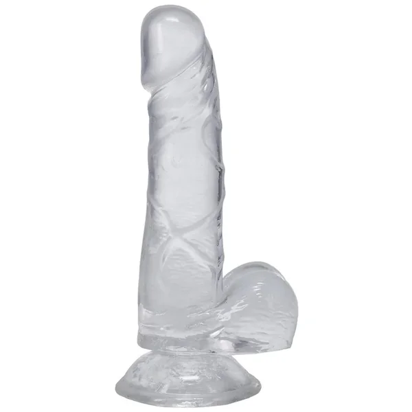 In a Bag Dick Dildo with Balls 6in – Clear