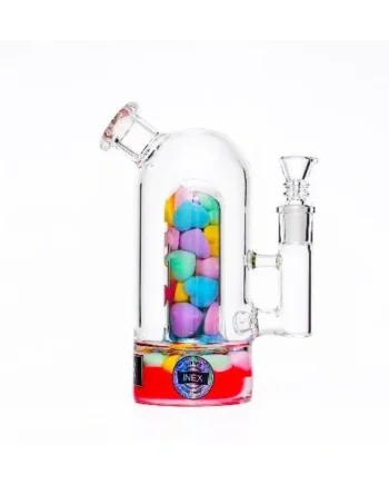 Inex 8in Center Piece Water Pipe Hearts Pink