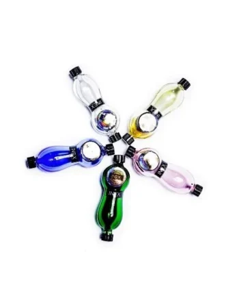 Inex Hush Hand Pipe With Cap Sealers Silver Fumed