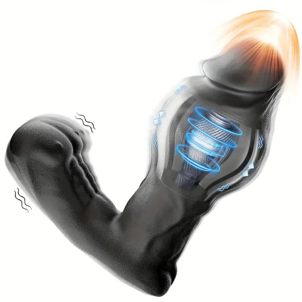 Inflatable Anal Vibrator With 3 Expanding 10 Vibratin Heating Butt Plug Sex Toy