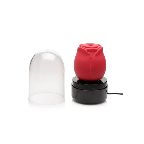 Inmi Bloomgasm Enchanted Rose Rechargeable Silicone 10X Clitoral Stimulator – Red