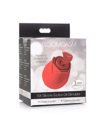 Inmi - Bloomgasm Wild Rose Silicone Suction Stimulator - Red