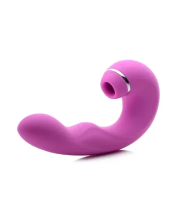 Inmi Shegasm 5 Star Tapping Silicone Rechargeable G-Spot Vibrator With Suction – Pink