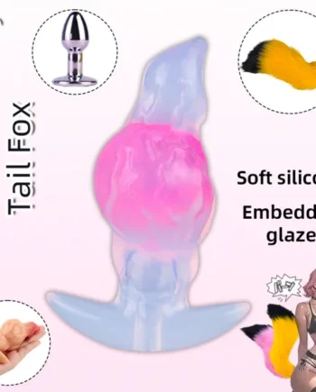 Insertable Fantasy Anal Butt Plugs Dildo – Silicone Sex Toys for Women with Anchor-Shaped Base