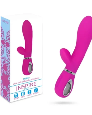 Inspire soft mercy vibrator pink sex toy ultra soft rabbit vibe stimulator waterproof