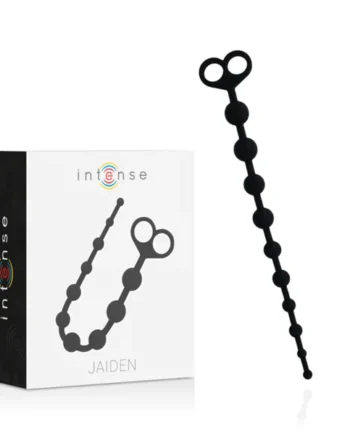 Intense jaiden anal beads black sex toy butt plug massager silicone