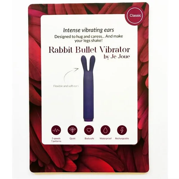 Intense vibrating ears rabbit bullet vibrator display by je joue sex toy classic