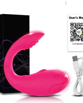 Interactive Vibrating Love Egg Dual Motor Panty Vibrator for Couples - Red