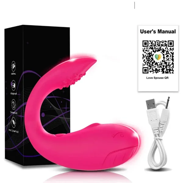 Interactive Vibrating Love Egg Dual Motor Panty Vibrator for Couples - Red