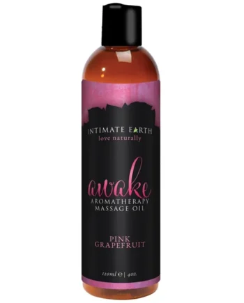 Intimate Earth Awake Massage Oil – 120 ml Black Pepper & Pink Grapefruit