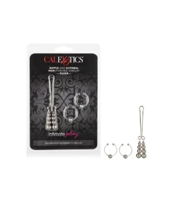 Intimate Play Nipple and Clitoral Non-Piercing Body Jewelry – Silver