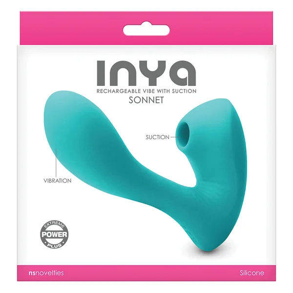 INYA Sonnet Rechargeable Vibe with Suction - Teal