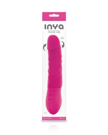 INYA TWISTER PINK VIBRATING DILDO