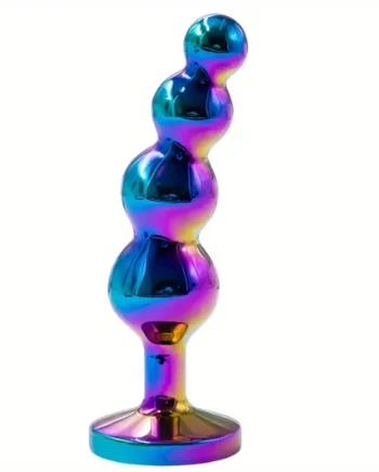 Iridescent Metal Butt Plug High Aesthetic Value Adult Sex Toy