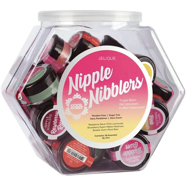 Jelique Nipple Nibblers Cool Tingle Balm - Assorted Bowl of 36 (3g)