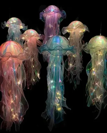 Jellyfish Night Light Lamp – Portable Flower Lamp for Home & Bedroom Decor
