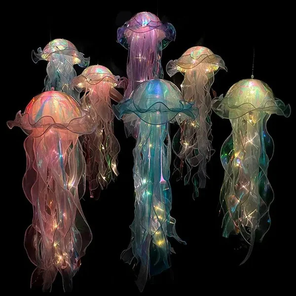 Jellyfish Night Light Lamp – Portable Flower Lamp for Home & Bedroom Decor