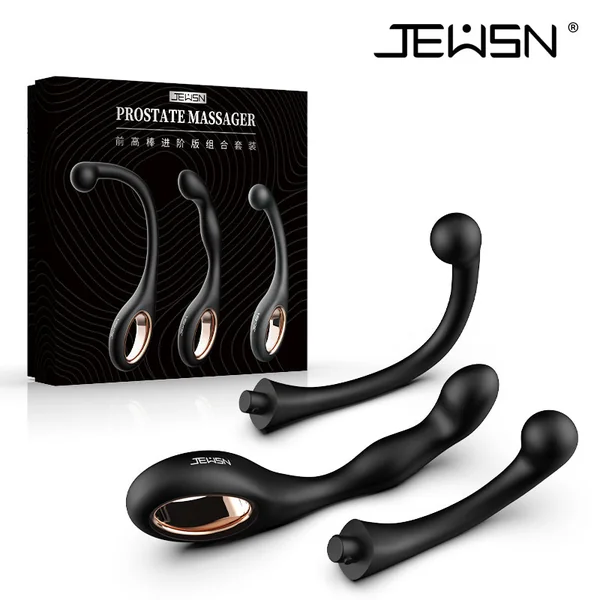 Jeusn 3 Pieces/sets Male Prostatic Orgasm Massager Anal Dildo Butt Plug